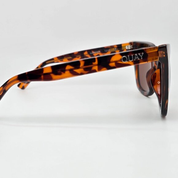 Quay Australia Harper Tortoise Frame Brown Lens Cat Eye Sunglasses 53-15-147 - Picture 7 of 16